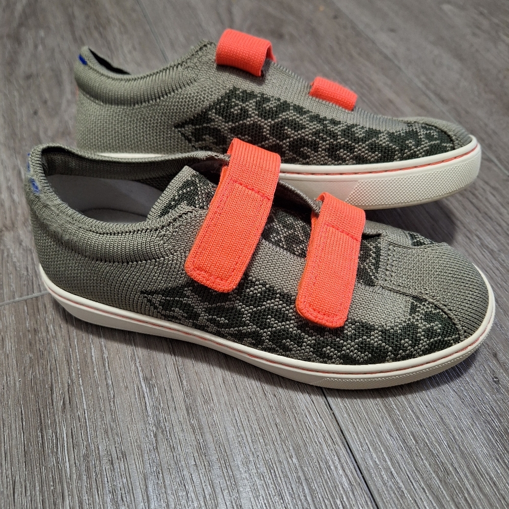 Rothy's Kids Strap Sneakers Jungle Cat Print Girls size 1